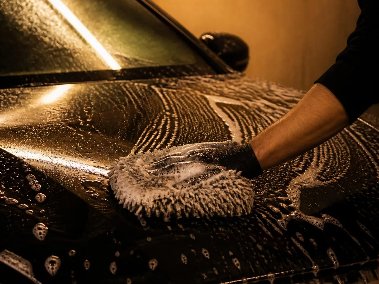 Mycie ręczne nadwozia samochodu w myjni Clean Car w Warszawie
